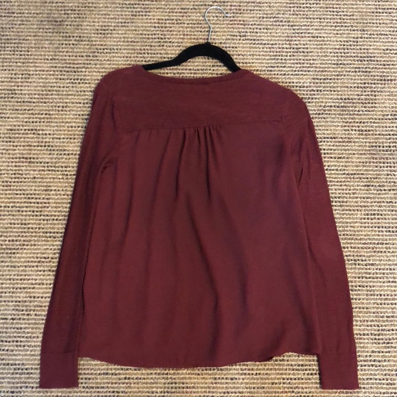 LOFT Maroon Shirt - Picture 3 of 3